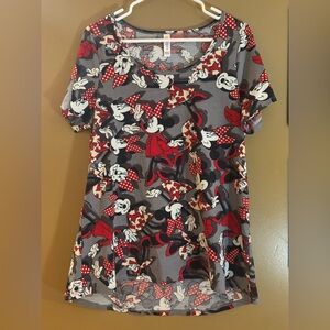 Disney Lularoe Minnie Mouse Classic Tee Size Large EUC